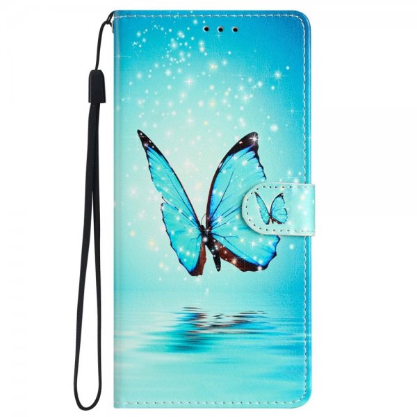 iPhone 15 Pro Etui Motiv Blå Sommerfugl