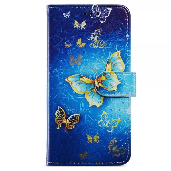 iPhone 15 Pro Etui Motiv Gylden Sommerfugl