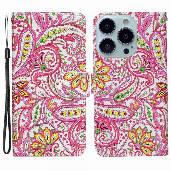 iPhone 15 Pro Etui Motiv Paisleymønster