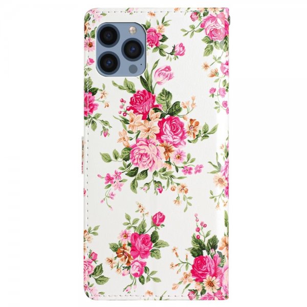iPhone 15 Pro Etui Motiv Røda Blomster