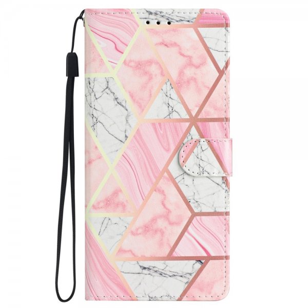 iPhone 15 Pro Etui Motiv Rosa Marmor