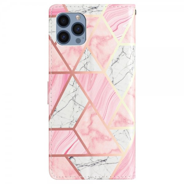 iPhone 15 Pro Etui Motiv Rosa Marmor