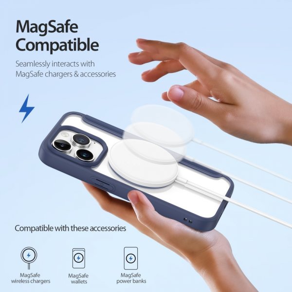 Dux Ducis iPhone 15 Pro Etui Skin X Pro Series MagSafe Blå