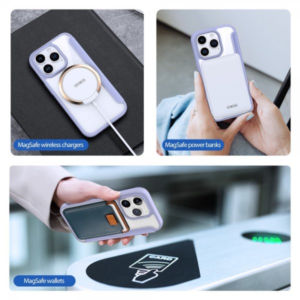 Dux Ducis iPhone 15 Pro Etui Skin X Pro Series MagSafe Lilla