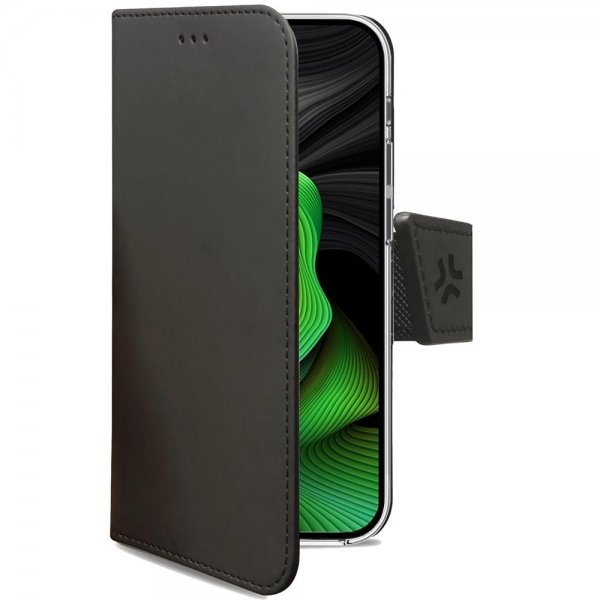 Celly iPhone 15 Pro Etui Wally Wallet Case Svart