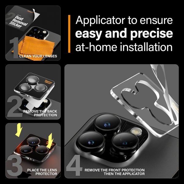 PanzerGlass iPhone 15 Pro/iPhone 15 Pro Max Kamerabeskytter Hoops