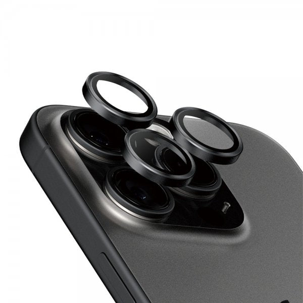 PanzerGlass iPhone 15 Pro/iPhone 15 Pro Max Kamerabeskytter Hoops Black Titanium