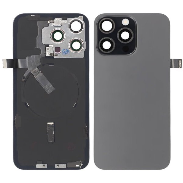 iPhone 15 Pro Max Baksideglass Komplett OEM - Titansvart