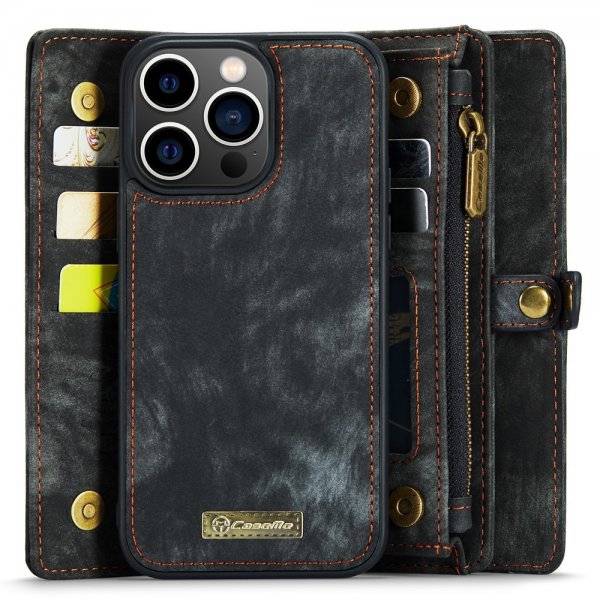 CaseMe iPhone 15 Pro Max Etui 008 Series Avtakbart Deksel Svart