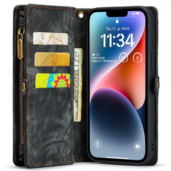 CaseMe iPhone 15 Pro Max Etui 008 Series Avtakbart Deksel Svart