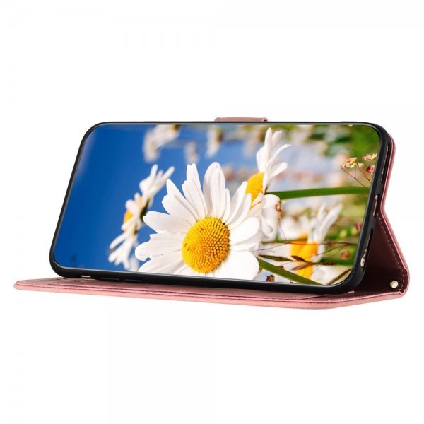 iPhone 15 Pro Max Etui Blomstermønster Rosa