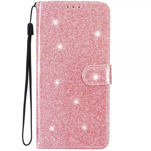 iPhone 15 Pro Max Etui Glitter Rosegull
