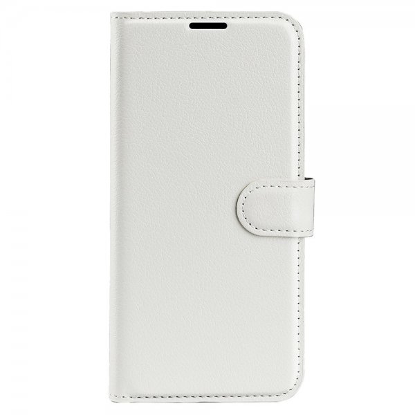 iPhone 15 Pro Max Etui Litchi Hvit