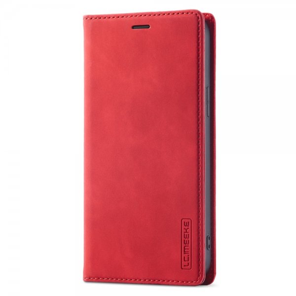 Lc.Imeeke iPhone 15 Pro Max Etui med Kortlomme flipp Rød