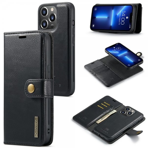 Dg.Ming iPhone 15 Pro Max Etui Avtagbart Deksel Svart