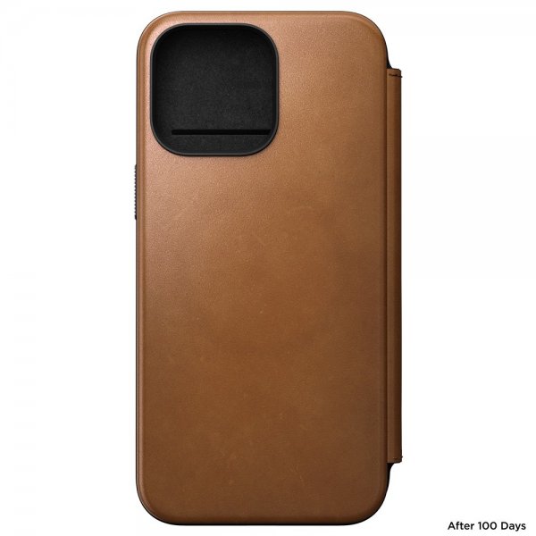 Nomad iPhone 15 Pro Max Etui Modern Leather Folio English Tan
