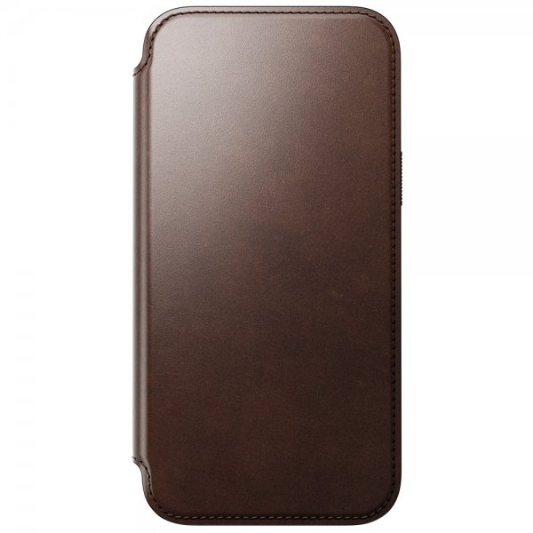 Nomad iPhone 15 Pro Max Etui Modern Leather Folio Horween Rustic Brown