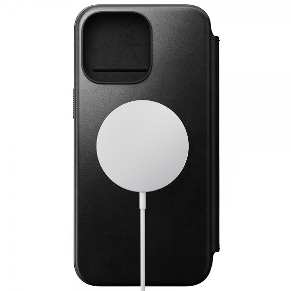 Nomad iPhone 15 Pro Max Etui Modern Leather Folio Horween Svart