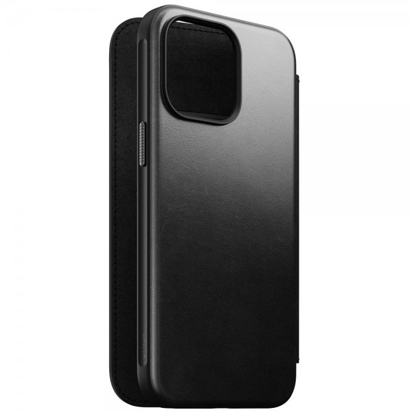 Nomad iPhone 15 Pro Max Etui Modern Leather Folio Horween Svart