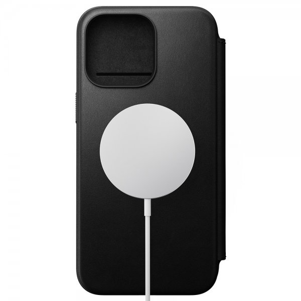 Nomad iPhone 15 Pro Max Etui Modern Leather Folio Svart