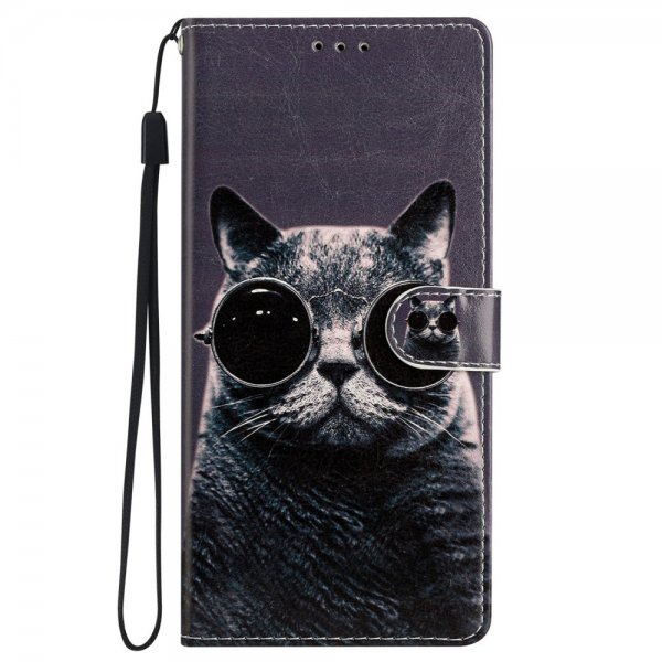 iPhone 15 Pro Max Etui Motiv Katt med Solbriller