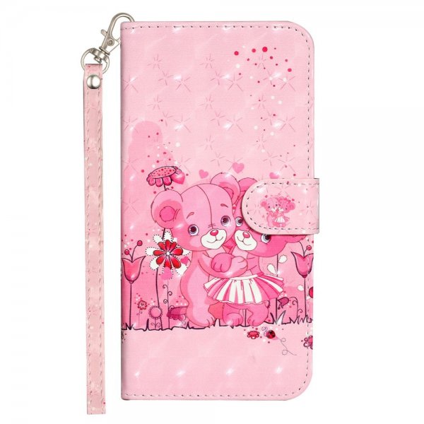 iPhone 15 Pro Max Etui Motiv Rosa Teddybjørn