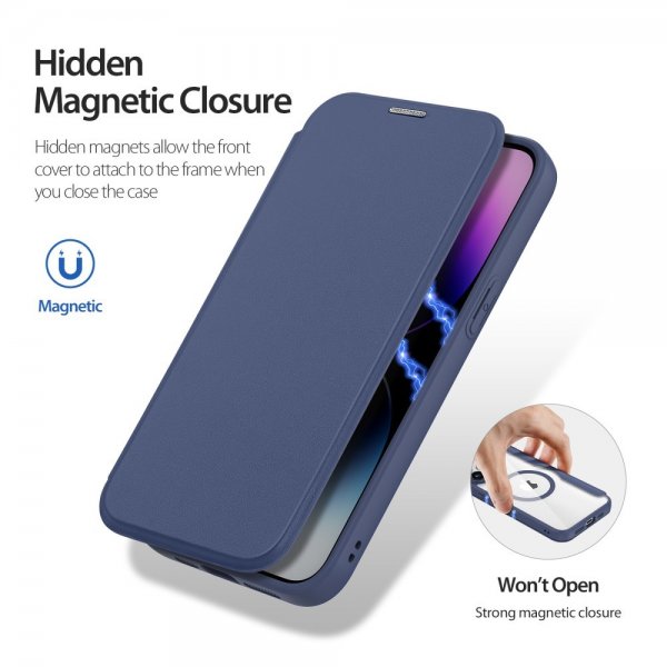 Dux Ducis iPhone 15 Pro Max Etui Skin X Pro Series MagSafe Blå