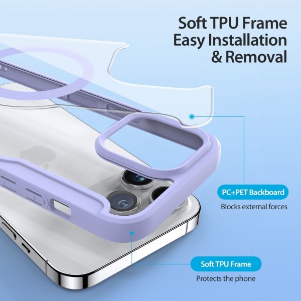 Dux Ducis iPhone 15 Pro Max Etui Skin X Pro Series MagSafe Lilla