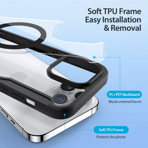 Dux Ducis iPhone 15 Pro Max Etui Skin X Pro Series MagSafe Svart