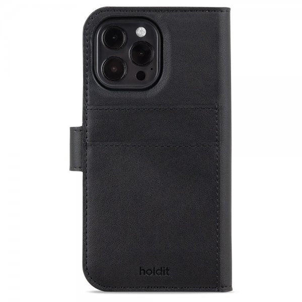 holdit iPhone 15 Pro Max Etui Wallet Case Magnet Plus Svart