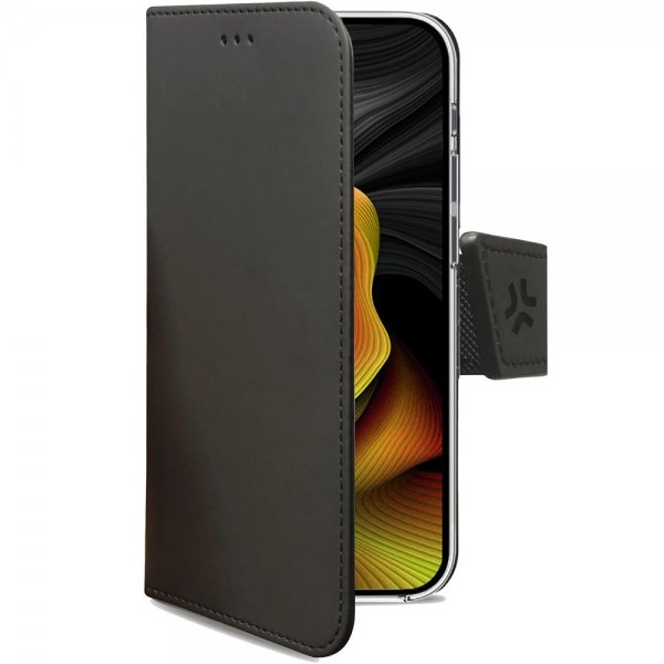 Celly iPhone 15 Pro Max Etui Wally Wallet Case Svart