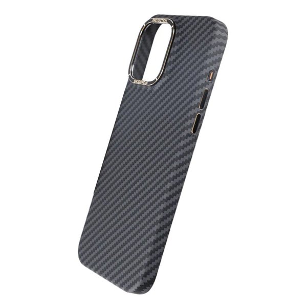 iPhone 15 Pro Max Deksel Karbonfibermønster Svart