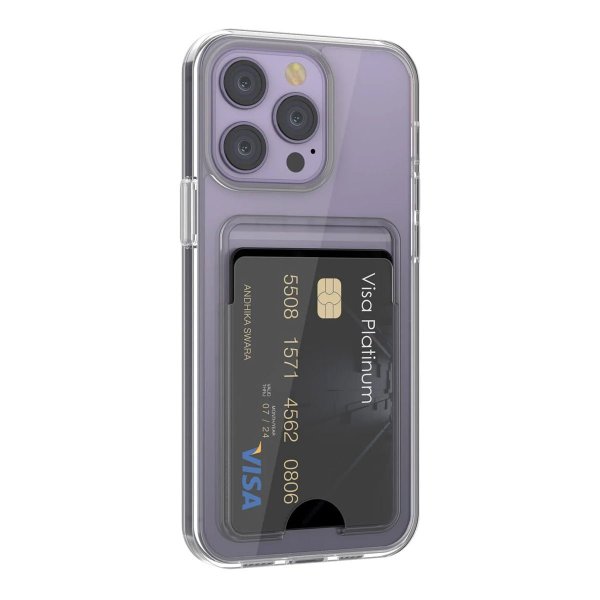 Rvelon iPhone 15 Pro Max Deksel Kortholder Transparent