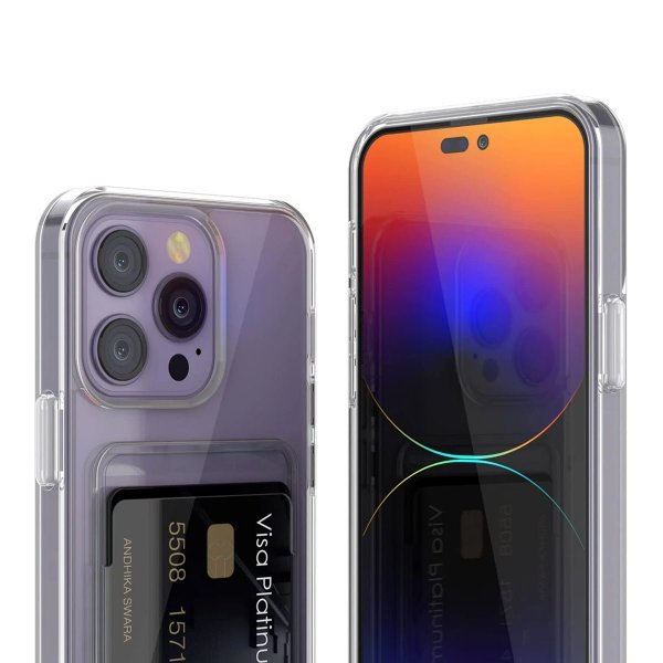 Rvelon iPhone 15 Pro Max Deksel Kortholder Transparent