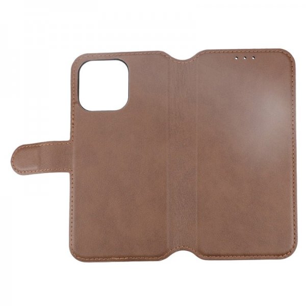 Rvelon iPhone 15 Pro Max Etui Ekte Skinn Brun