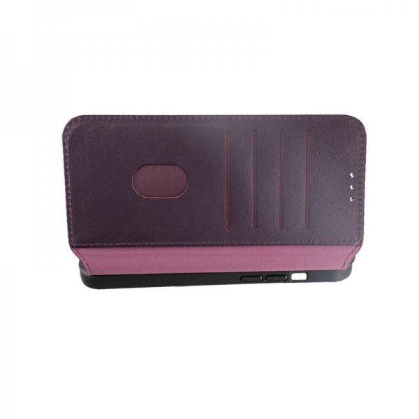 Rvelon iPhone 15 Pro Max Etui Ekte Skinn Lilla