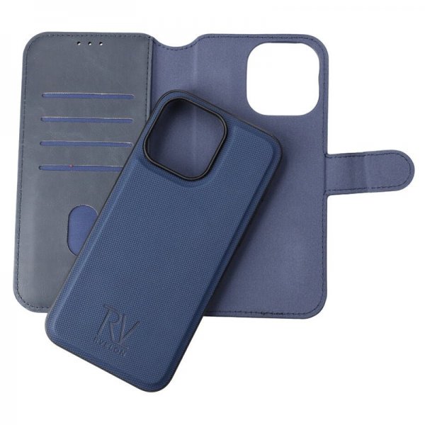 Rvelon iPhone 15 Pro Max Etui Detachable Wallet Case Blå