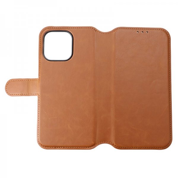 Rvelon iPhone 15 Pro Max Etui Detachable Wallet Case Brun