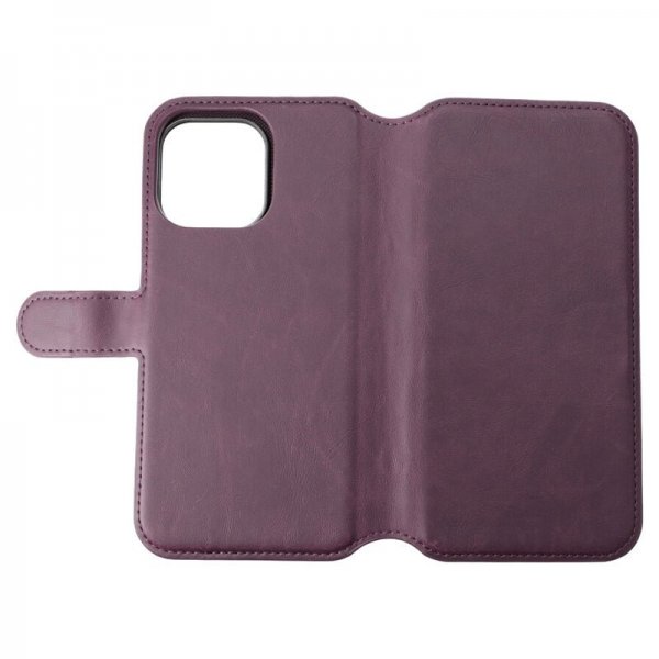 Rvelon iPhone 15 Pro Max Etui Detachable Wallet Case Lilla