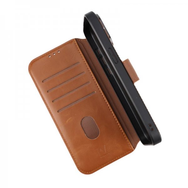 Rvelon iPhone 15 Pro Max Etui 4 Kortlomme MagSafe Brun