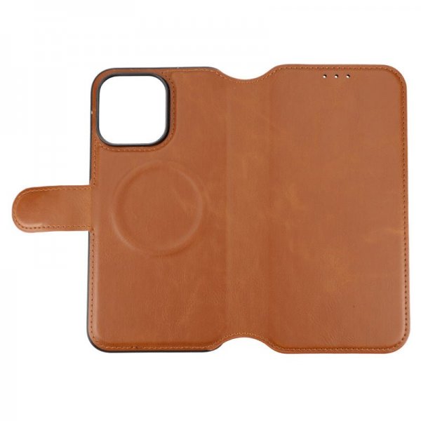 Rvelon iPhone 15 Pro Max Etui 4 Kortlomme MagSafe Brun