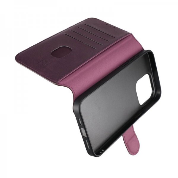 Rvelon iPhone 15 Pro Max Etui 4 Kortlomme MagSafe Lilla