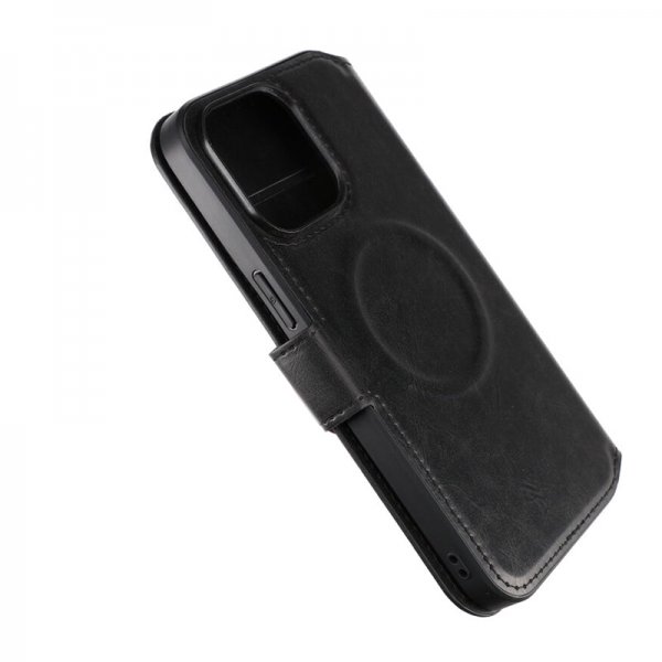 Rvelon iPhone 15 Pro Max Etui 4 Kortlomme MagSafe Svart