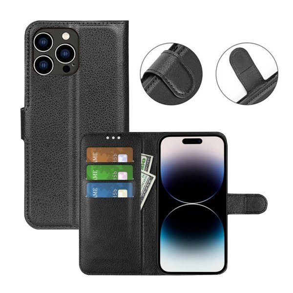 iPhone 15 Pro Max Etui med Stativ Svart