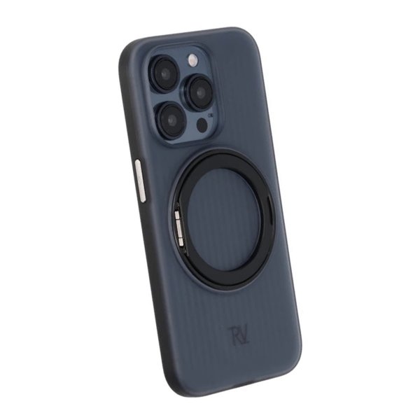 Rvelon iPhone 15 Pro Max Deksel Roterbart Stativ Svart