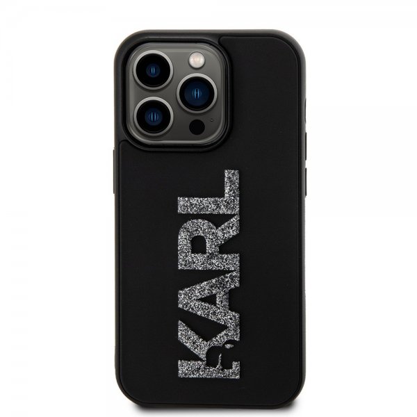 Karl Lagerfeld iPhone 15 Pro Max Deksel 3D Rubber Karl Svart