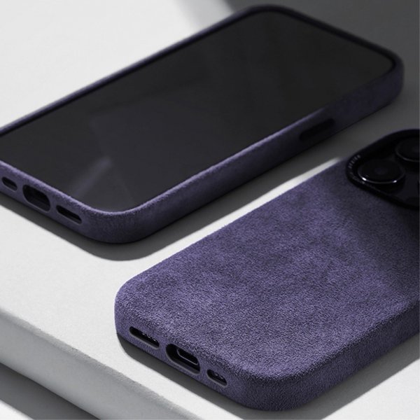iPhone 15 Pro Max Deksel Alcantara MagSafe Grå