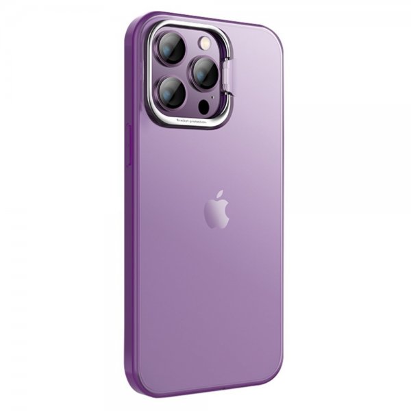 X-Level iPhone 15 Pro Max Deksel Camera Frame Kickstand Lilla