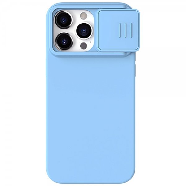 Nillkin iPhone 15 Pro Max Deksel CamShield Silky MagSafe Lyseblå