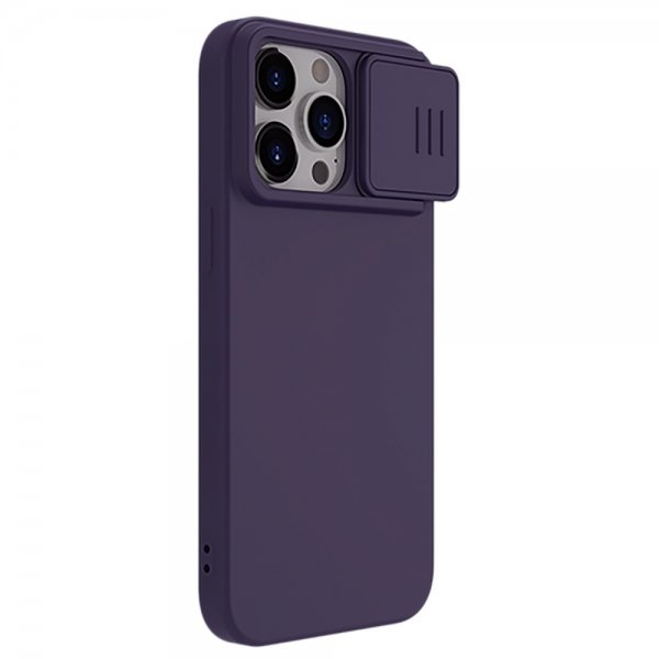 Nillkin iPhone 15 Pro Max Deksel CamShield Silky MagSafe Mørklilla